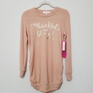 Two Beautiful Maternity Sweatshirt Peach Color